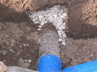 Cross section of the existing drainage system